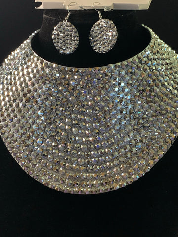 Crystal Rhinestone Cuff Necklace