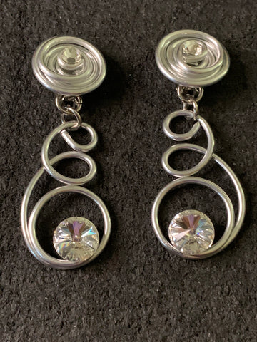 Swarovski Crystals Pierced Earrings