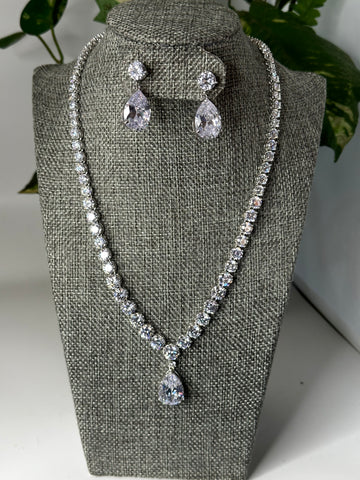 Bling Necklace with Matching Earrings