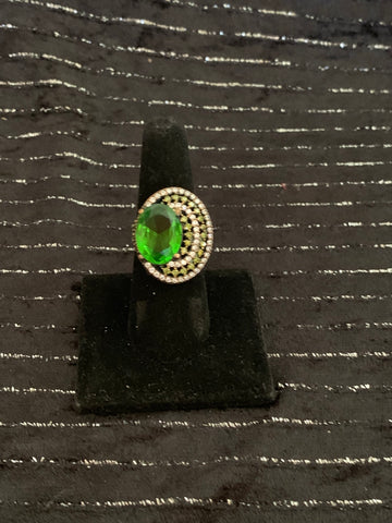 Sterling Silver Ring 925 Emerald