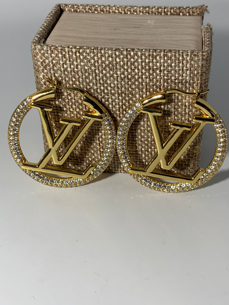 gold lv hoops
