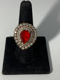 Ruby Red Gemstone Ring Size 9