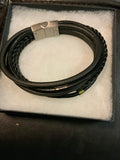 Men’s Leather Bracelet Black