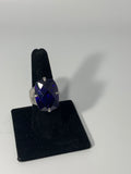 Sterling Silver 925 Amethyst Ring Size 8