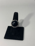 Sterling Silver Ring Black Onyx Size 8