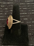 Sterling Silver ring 925 Garnet gemstone
