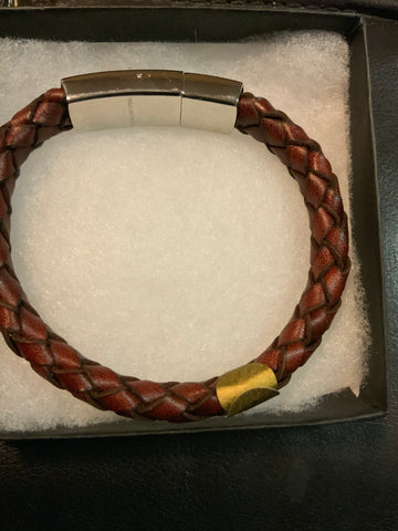 Men’s Genuine Leather Bracelet Brown