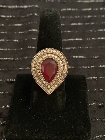 Sterling Silver ring 925 Garnet gemstone