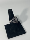 Sterling Silver Ring Black Onyx Size 8