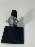 Sterling Silver Opal Ring Size 8